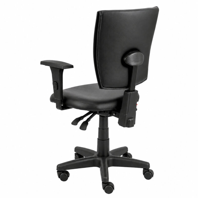 Cadeira B-one Executiva Back System em perspectiva traseira, com suporte de encosto regulável