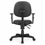 Cadeira Ergonômica Back System NR 17 vista de costas, com braços reguláveis e base de cinco pontas
