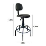 Cadeira Caixa Secretária (Aranha Pollo Móveis) - Cor Preta - PME - 34001