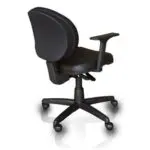 Cadeira Escritório Cadeira Executiva BACK SYSTEM OPERATIVA c/ Braços Reguláveis - CORINO PRETO - PLAXMETAL - 32987
