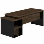 Móveis para Escritório Mesa PEDESTAL RETA (03 Gavetas) 1,92X0,70m Marsala/Preto - 23485