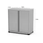 Pandin Móveis Armário de Aço PA-100 - 0,84x0,80x0,40m - CHAPA # 26/24 CZ/CZ - PANDIN - 12008