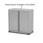 Pandin Móveis Armário de Aço PA-100 - 0,84x0,80x0,40m - CHAPA # 26/24 CZ/CZ - PANDIN - 12008