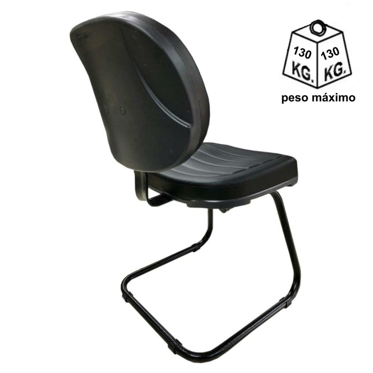 Cadeira Poltrona Para Cabeleireiro Milla Lx Fixa Preto Facto