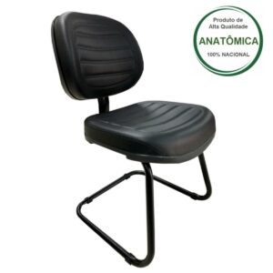 Cadeira Executiva Costurada Base em "S" PRETA - Cor Preta - MARTIFLEX - 31014