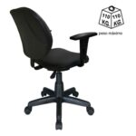 Cadeira Executiva LISA Giratória com Braços Reguláveis - Pollo Móveis - Cor Preta - 31003