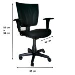 Cadeira B-ONE Back System com Braços Reguláveis - Cor Preta - Pollo Móveis - 31010