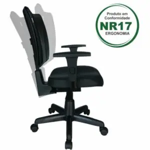 Cadeira B-ONE Back System com Braços Reguláveis - Cor Preta - MARTIFLEX - 31010