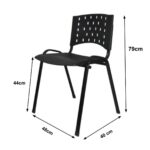 Cadeira Plástica 04 pés Plástico Preto (Polipropileno) - 31201