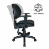 Cadeira Executiva Back System Lisa c/ Braços reguláveis - Cor Preta - MARTIFLEX - 31006