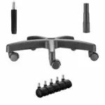 Cadeira Escritório Cadeira Presidente BAIXA LISA ( BRAÇO CORSA ) - COR PRETA - Pollo Móveis - 30101