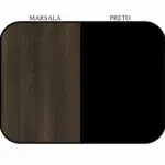 Móveis para Escritório Mesa PEDESTAL RETA (03 Gavetas) 1,92X0,70m Marsala/Preto - 23485