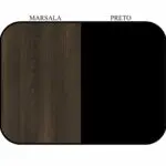 Mesa PEDESTAL com MESA AUXILIAR 1,92x1,60m - Marsala/Preto - 23484