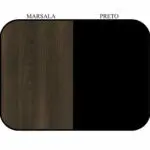 Móveis para Escritório Armário Baixo GOLD Credenza - 1,60x0,72x0,45m MARSALA/PRETO - 23501