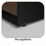 Móveis para Escritório Armário Alto Credenza com Nicho 1,60x1,20x0,45m MARSALA / PRETO - 51018