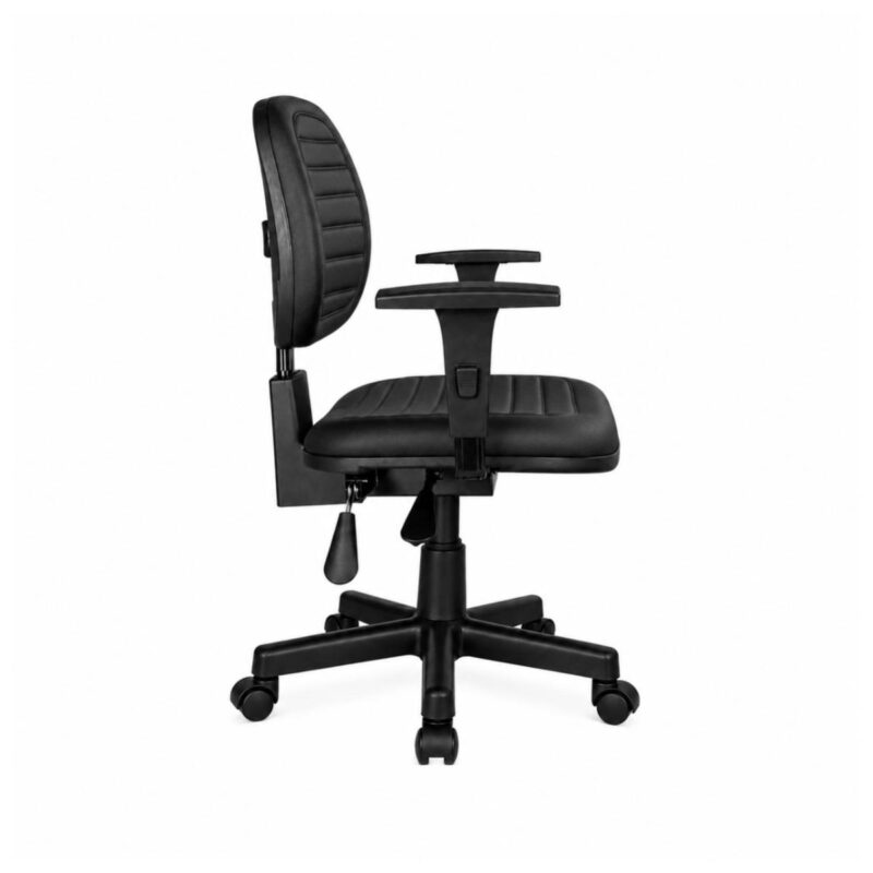 Cadeira Ergonômica Back System NR 17 Gomada em vista lateral, com encosto e braços reguláveis