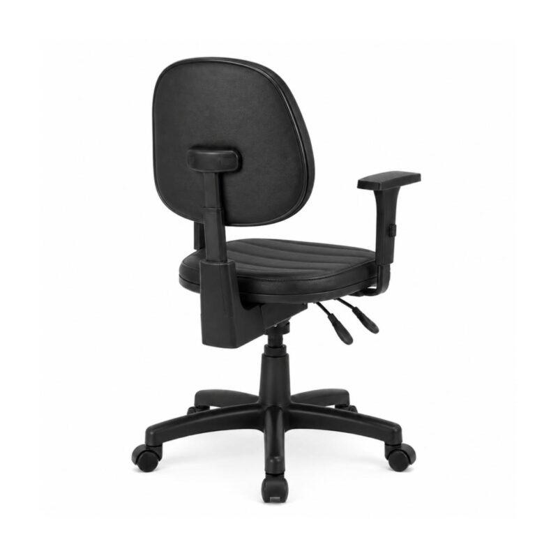 Cadeira Ergonômica Back System NR 17 Gomada em perspectiva traseira, com base de cinco pontas