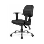 Cadeira Ergonômica Back System NR 17 Gomada em perfil lateral oposto, com rodízios e base cromada