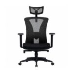 Cadeira Presidente BlumeOffice BLM-0241 em vista frontal com tela mesh, apoio lombar e braços reguláveis.