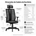 Medidas da Cadeira Addit Frisokar com assento de 51,1 por 49,1 cm e profundidade total de 74 cm.