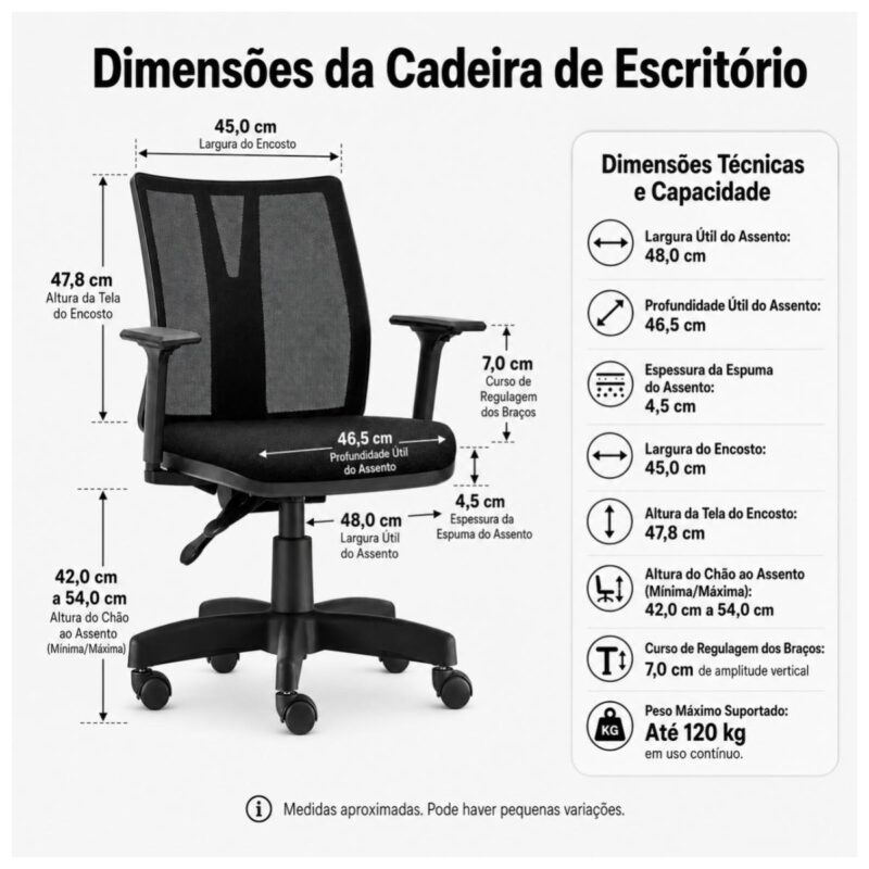 Cadeira de Escritório Cadeira de Escritório Diretor Frisokar Addit com Encosto em Tela — Preta
