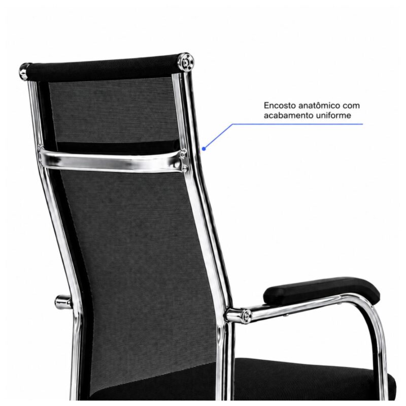 Cadeira de Escritório Cadeira para Escritório Ergonômica com Encosto Telado e Apoio Cervical
