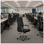 Cadeira de Escritório Cadeira para Escritório Ergonômica com Encosto Telado e Apoio Cervical