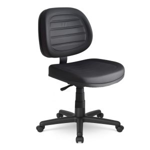 Cadeira Executiva COSTURADA Giratória sem Braços - Cor Preta - 31002