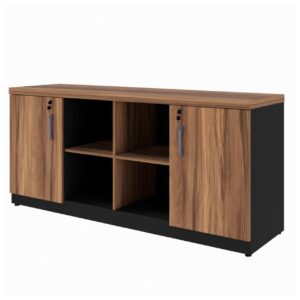 Armário Baixo GOLD Credenza ESPECIAL - 1,60x0,72x0,45m  NOGALSEVILHA / PRETO - 23502