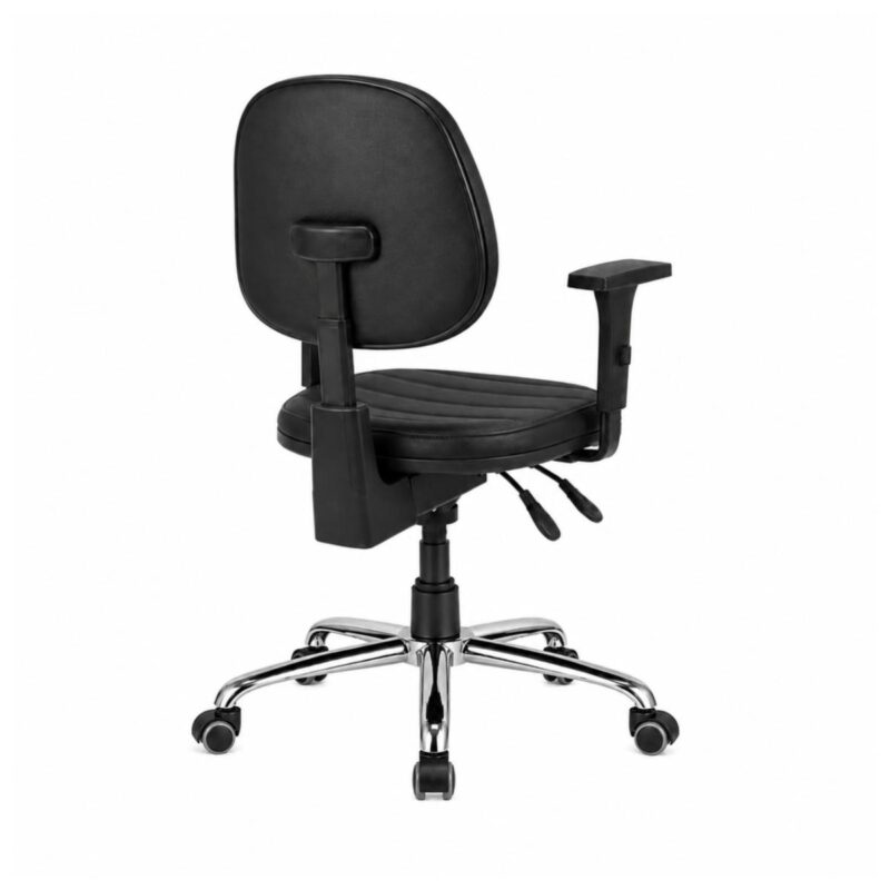 Cadeira Ergonômica Back System NR 17 Gomada em ângulo traseiro oposto, com base cromada