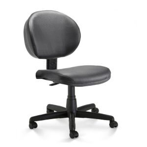 Cadeira Escritório Executiva PLUS LISA S/ BRAÇOS - COR PRETO - PLAXMETAL - 32976