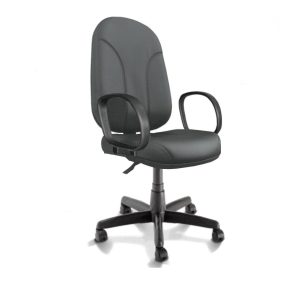 Cadeira Escritório PRESIDENTE PLUS c/ BRAÇO CORSA - COR PRETO 32957