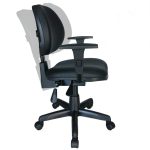 Cadeira Escritório Cadeira Executiva Back System Lisa c/ Braços reguláveis - Cor Preta - Pollo Móveis - 31006