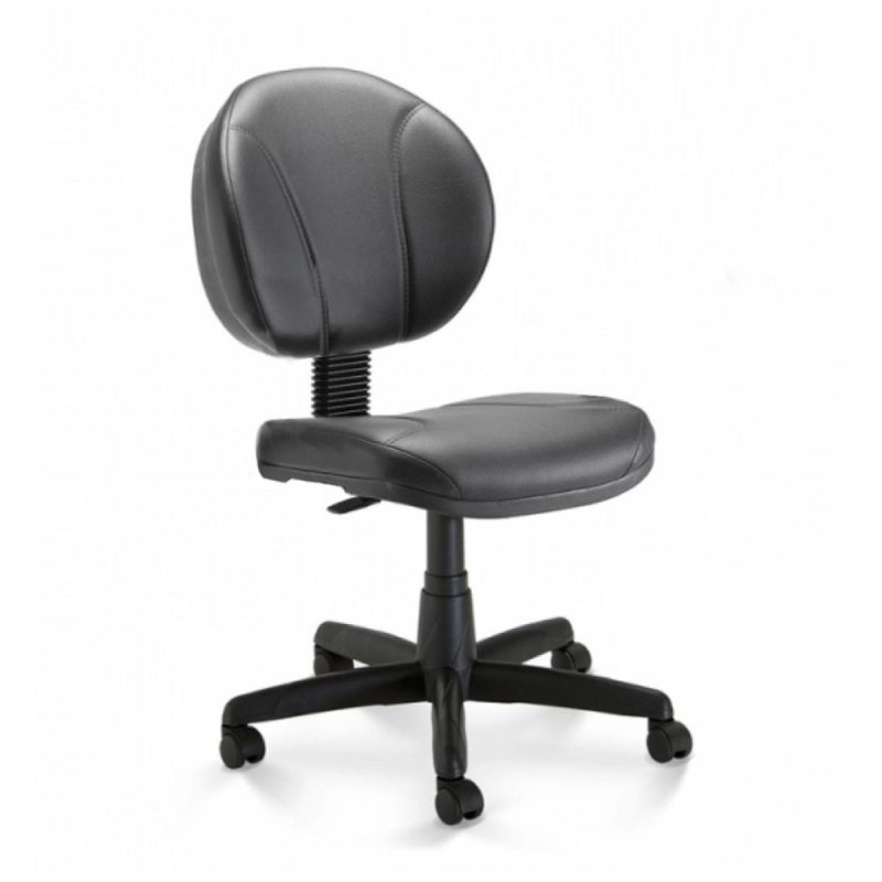 Cadeira Escritório Cadeira Executiva PLUS COSTURADA s/ Braços - CORINO - COR PRETO - PLAXMETAL - 32979 Cadeira Escritório Cadeira Executiva PLUS COSTURADA s/ Braços - CORINO - COR PRETO - PLAXMETAL - 32979