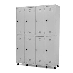 Roupeiro de Aço c/ 08 PORTAS GRANDES - 1,93x1,38x0,40m - CZ/CZ - PANDIN - 10004