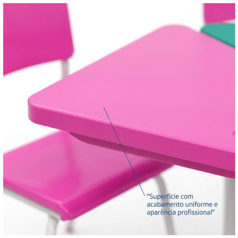 Conjunto Escolar Hexagonal com 6 Mesas e Cadeiras Baby