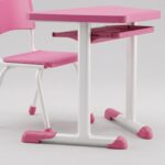 Conjunto Escolar Hexagonal com 6 Mesas e Cadeiras Baby