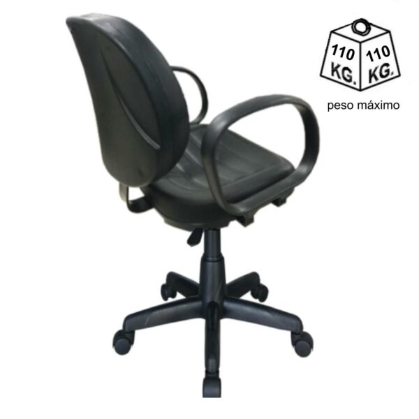 Cadeira Executiva COSTURADA Giratória com Braço CORSA - MARTIFLEX - Cor Preta - 31004
