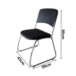 Cadeira Interlocutor Level Cromada - Cor Preto - (EMPILHÁVEL) 32995