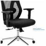 Imagem técnica do assento anatômico com espuma D50 a D55 da cadeira Makkon MK-4010.