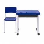 Conjunto Escolar Azul com Mesa e Cadeira 06 a 10 Anos