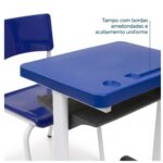 Conjunto Escolar Azul com Mesa e Cadeira 06 a 10 Anos