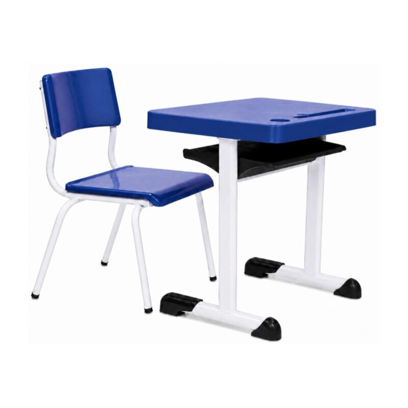 Conjunto Escolar Azul com Mesa e Cadeira 03 a 06 Anos Conjunto Escolar Azul com Mesa e Cadeira 03 a 06 Anos