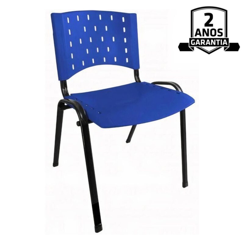 Kit 10 Cadeiras Plásticas 04 pés - COR AZUL - 24003
