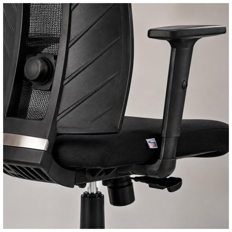 Cadeira de Escritório Cadeira Ergonômica para Escritório NR17 com Tela Mesh e Relax — Preta