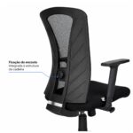 Cadeira de Escritório Cadeira Ergonômica para Escritório NR17 com Tela Mesh e Relax — Preta