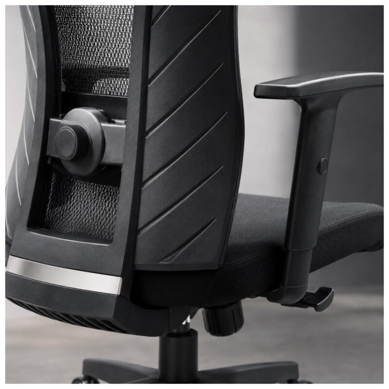 Cadeira de Escritório Cadeira Ergonômica para Escritório NR17 com Tela Mesh e Relax — Preta