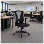 Cadeira de Escritório Cadeira Ergonômica para Escritório NR17 com Tela Mesh e Relax — Preta