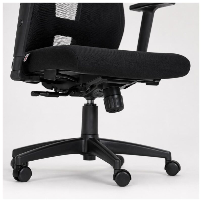Cadeira de Escritório Cadeira Ergonômica para Escritório NR17 com Tela Mesh e Relax — Preta