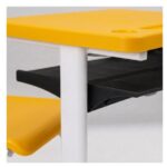 Conjunto Escolar Amarelo com Mesa e Cadeira 03 a 06 Anos